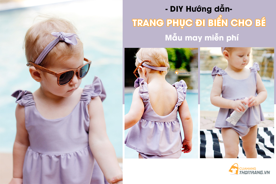 Mẫu may trang phục đi biển cho bé hợp thời trang hiện đại