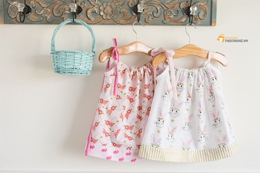 Gợi ý cách may váy cho bé kiểu dáng Pillowcase