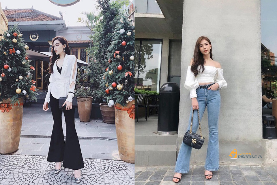 Quần ống loe. Bí quyết chọn quần ống loe hợp dáng người