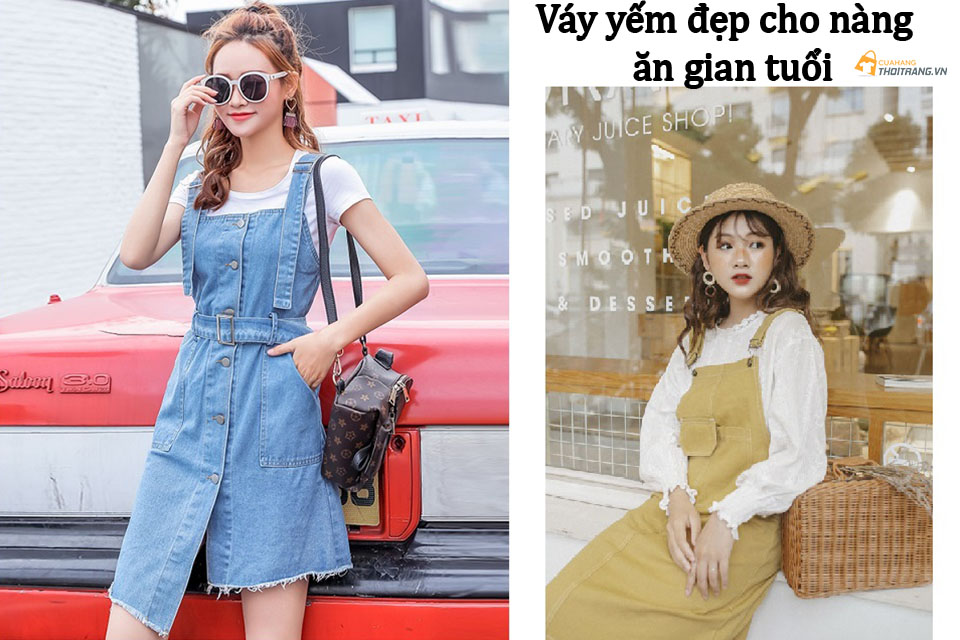 Bật mí 3 mẫu váy yếm đẹp trẻ trung cho nàng 