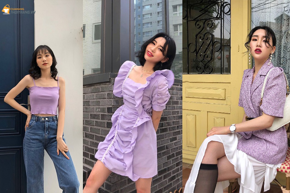 Sức hút nào khiến trang phục màu tím thống trị thời trang Hè năm nay?