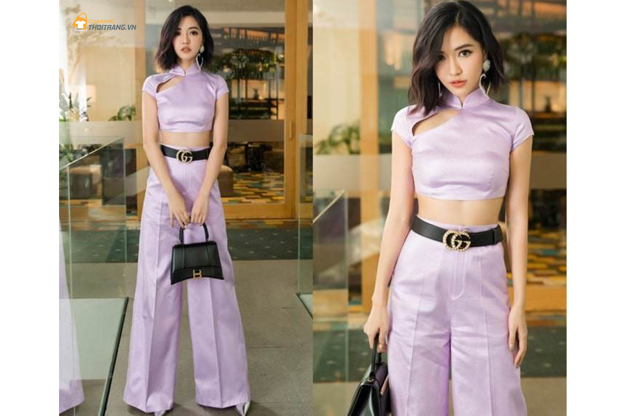 Diện trang phục màu tím mang túi xách màu gì cho hài hòa?