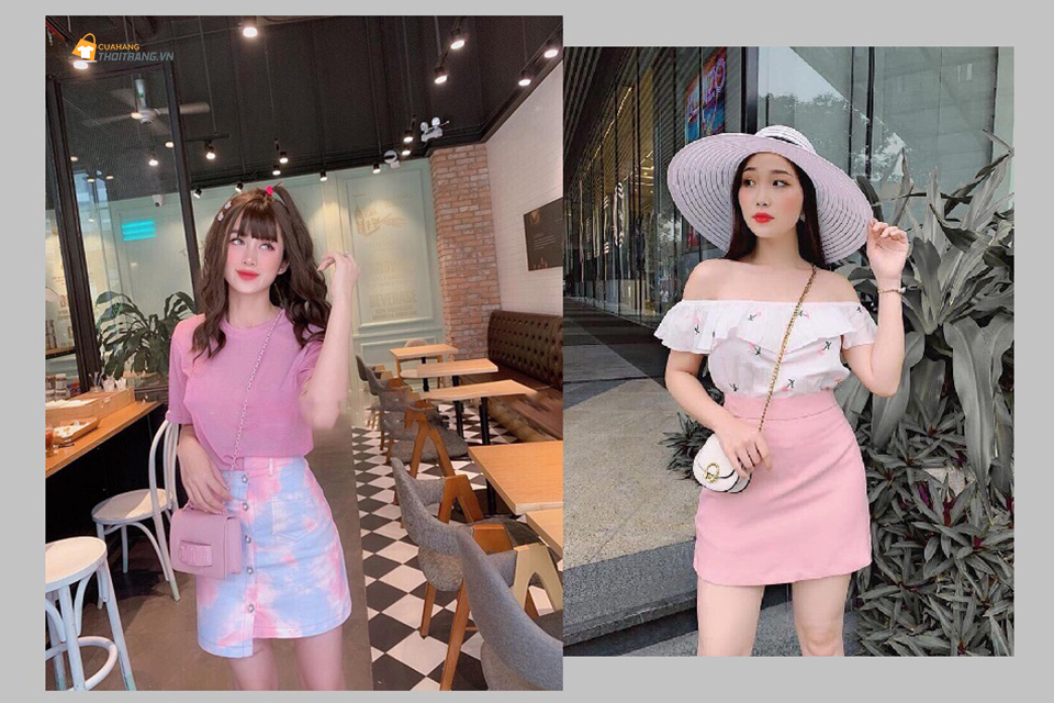 Cách phối đồ với trang phục màu hồng không lo quê mùa