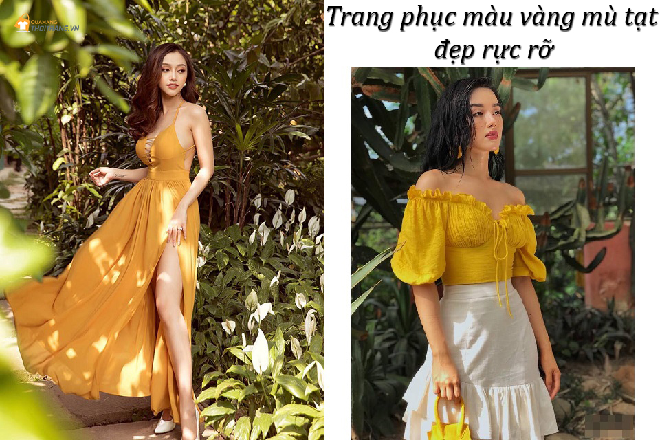 Thỏa sức thả dáng với trang phục màu vàng mù tạt đẹp rực rỡ