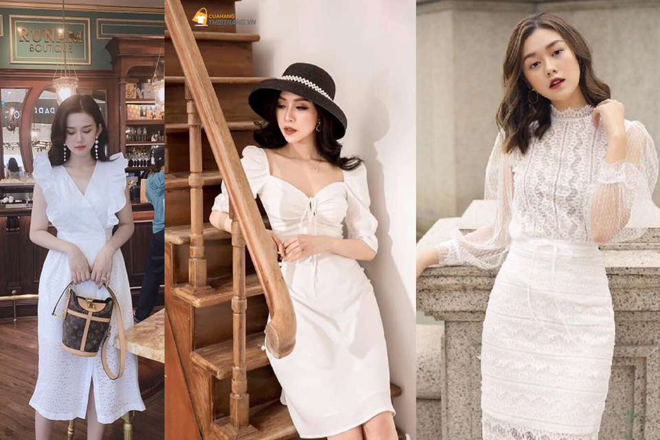 Chìm đắm với vẻ đẹp sang chảnh của 6 mẫu váy trắng hot nhất hè này