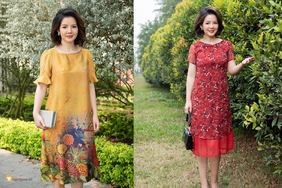 Đầm trung niên dáng suông - Cứu tinh quyền lực của quý cô