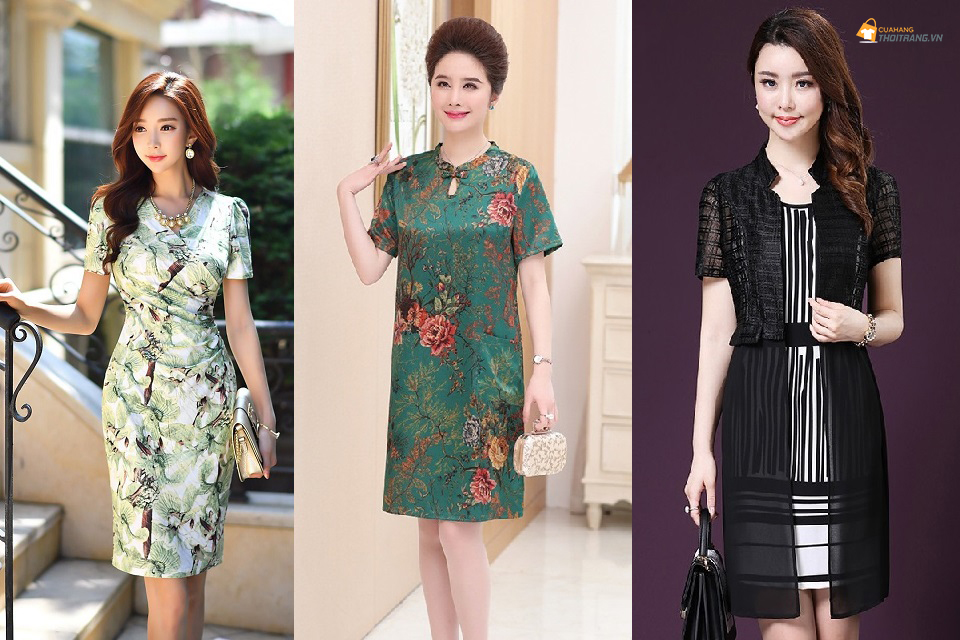 Mẫu đầm trung niên đẹp giúp quý cô nâng tầm nhan sắc