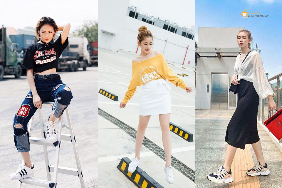 Cách mix giày thể thao cưa đổ mọi phong cách cho nàng