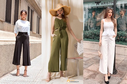 Quần ống rộng culottes, gaucho, palazzo chinh phục mọi phong cách