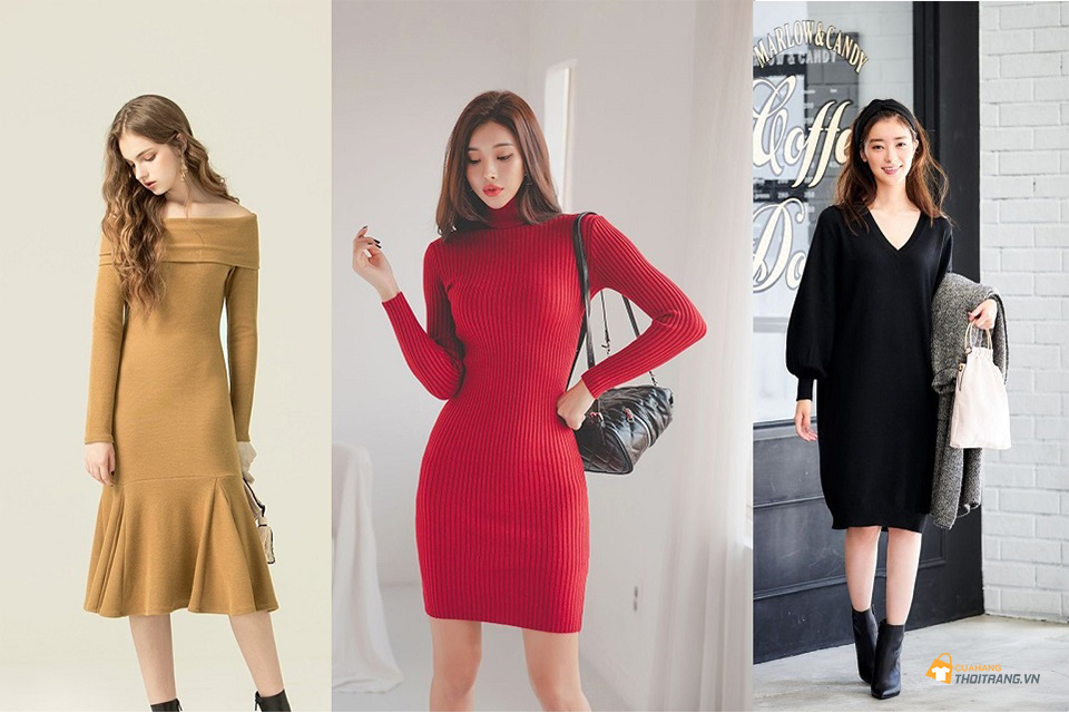 5 mẫu váy len đẹp 