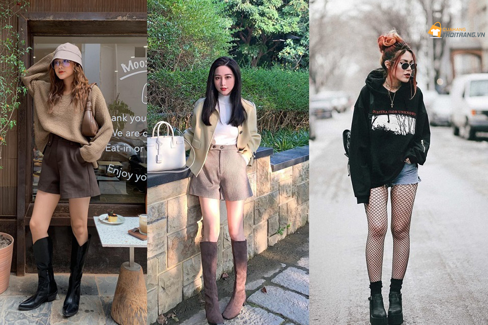 Cách phối quần short sành điệu mùa Thu Đông làm xiêu lòng mọi tín đồ