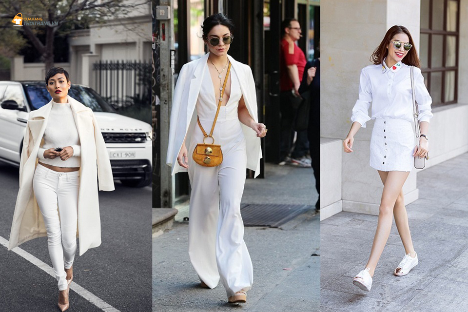 Cách phối đồ đẹp và thanh lịch cùng công thức white-on-white
