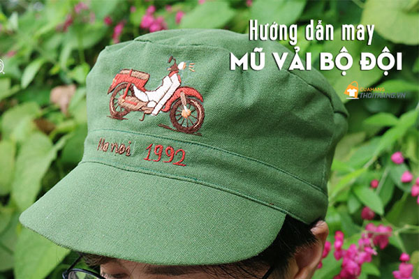 Chi tiết các bước may mũ lưỡi trai vải thêu hình độc đáo