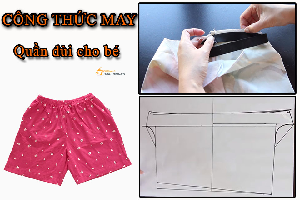 Tiết lộ công thức may quần đùi xinh xắn cho bé