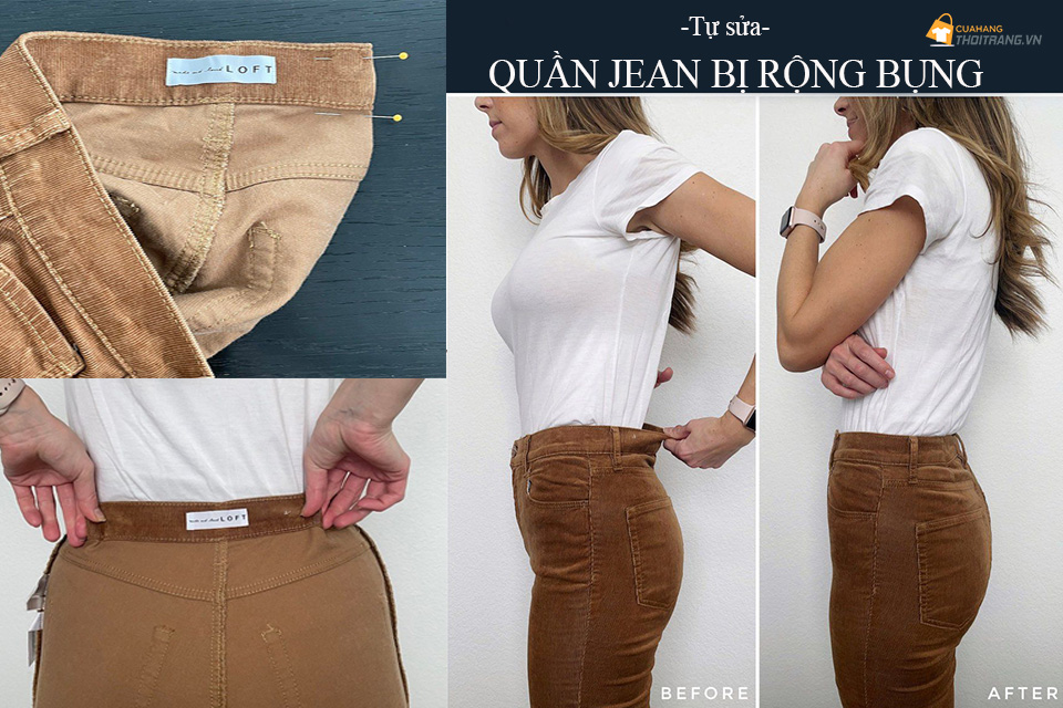 Mách bạn cách sửa quần jean bị rộng bụng chỉ mất 5 phút