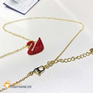 Dây chuyền thiên nga đỏ Swarovski