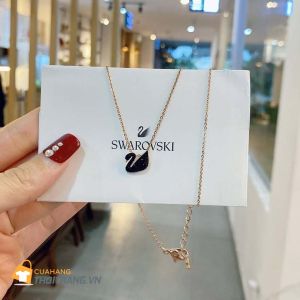 Vòng cổ Swarovski thiên nga đá đen